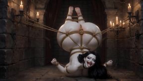Stepmom Bound in Dungeon - Massive Tits Roped &amp; Big Juicy Ass Spread