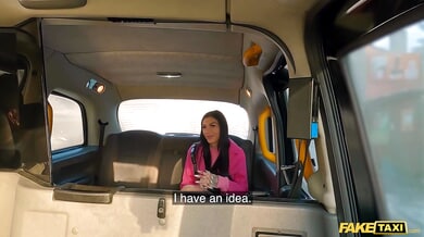 Adelle Sabelle takes cash for a rough backseat ride in a fake taxi
