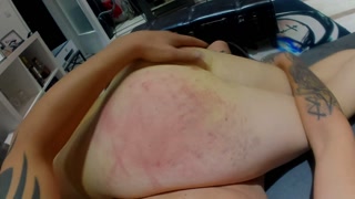 Slave gets ass fucked and her ass spanked