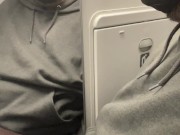 Jerking off in a plane at 30,000 feet Epic cum shot
