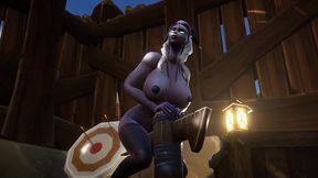 draenei grinding on a pole in broad daylight - warcraft porn parody