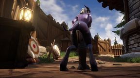 draenei grinding on a pole in broad daylight - warcraft porn parody