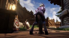 draenei grinding on a pole in broad daylight - warcraft porn parody