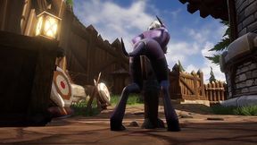 draenei grinding on a pole in broad daylight - warcraft porn parody