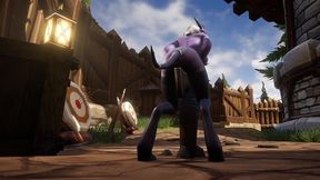 draenei grinding on a pole in broad daylight - warcraft porn parody