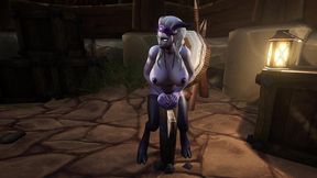 draenei grinding on a pole in broad daylight - warcraft porn parody