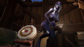 draenei grinding on a pole in broad daylight - warcraft porn parody