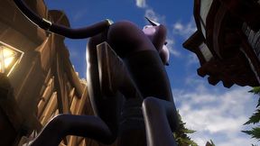 draenei grinding on a pole in broad daylight - warcraft porn parody