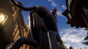draenei grinding on a pole in broad daylight - warcraft porn parody