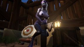 draenei grinding on a pole in broad daylight - warcraft porn parody