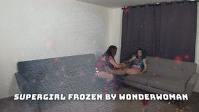 WonderWoman Freezes Supergirl for her pleasure