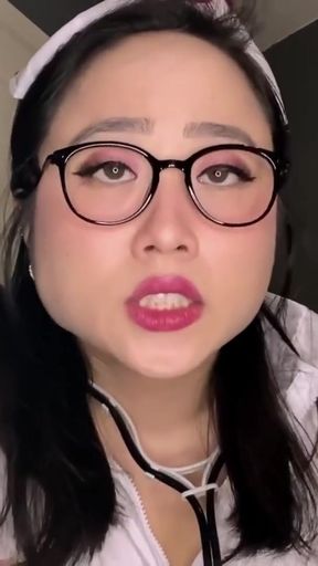 Bitchy Asian Nurse Examines your Sperm Sample -ASMR JOI   Clip 1