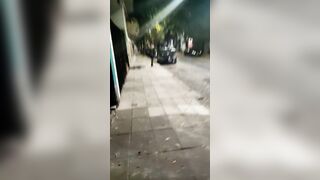 Nasty cunt with mouth pee inside outdoor