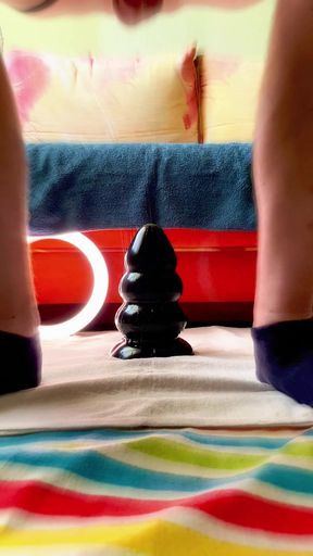 Femboy Amateur Rides a Big Toy