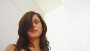 Monica's first ass pumping has two cocks up her ass. Facials
