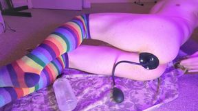 Raine Ryder Size Queen Gaped by Inflatable Plug