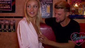 Brought a French MILF to a bar to publicly fuck her there