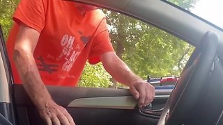 Jwildxxx caught stroking in car by park stranger!