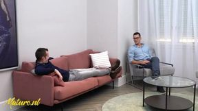 MatureNL Amateur Stepmom Gets Double Penetrated By Two Young Men