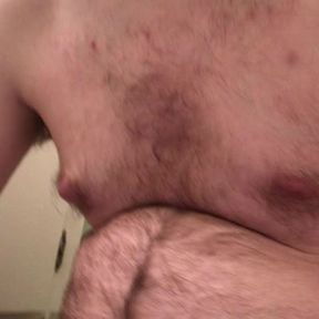 Chubby man jerking off