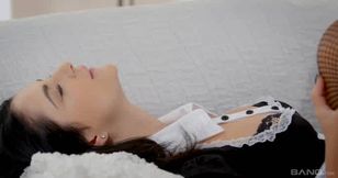 Sexy French Maid Mia Trejsi always swallows to clean up after a good fuck