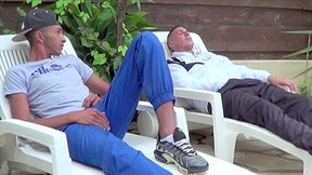 Straitgh sucked by his friend outdoor - CrunchBoy