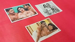 Erotic Art Or Drawing Compilation Of Sexy Desi Indian Big boobed women having sex with husband &amp; Brother In law