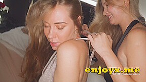 Horny platinum-blonde lesbos living next door offer moist poon munching and fiery hookup at the highest quality XXX