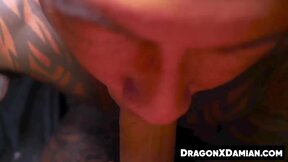 I throatfuck hunk Damian Dragon before proceeding to drill his hole