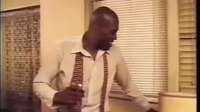 Huge black penis devoured by a hairy black hole in an intense session of