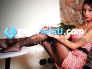 Amazing brunette hair daniela in close up foot fetish scene