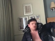 Straight British Builder In Hotel After Work Having a wank