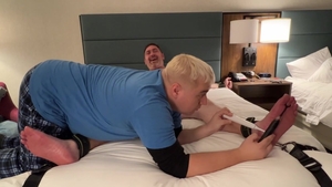 Ticklish Chubs: Matt & pretty Wes tickle in hotel