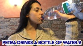 Petra drinks a bottle of water 2 - FULL HD