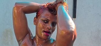 Oil Bath and Hard Fuck Sexy Bath with Couple Nilmini Sheron Dushantha Don