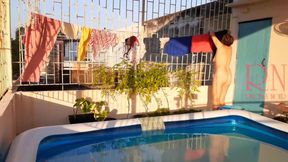 Nudist housekeeper Regina Noir Naked laundry is drying clothes in the laundry. Naked housewife Swims nude.