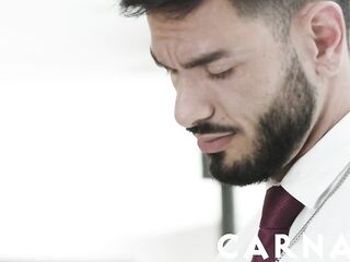 Hawt resigned escort Milo Miles gives holy priest deepthroat