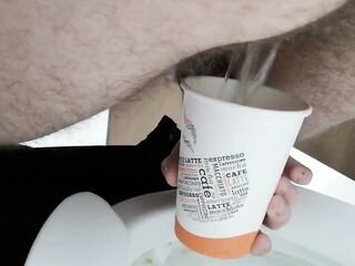 Pissing in a cup at work