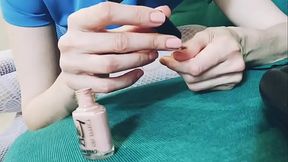 I painted my nails. asmr