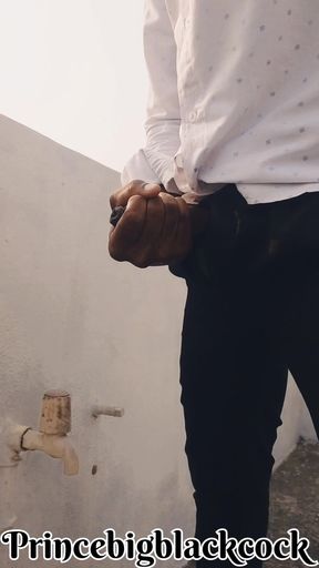 Desi boy Mithlesh Masturbation after seeing bathing a girl on roof