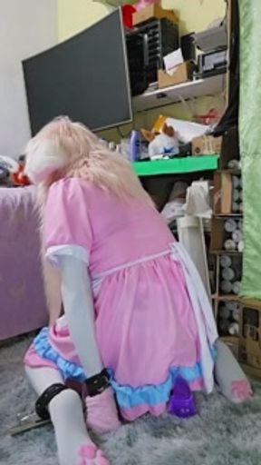 Sexy Kitty kigurumi animegao self BDSM fucked by tentacle