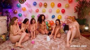 ersties sexy games turns into a hot lesbian train