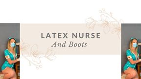 nurse latex, boots and gloves masturbation