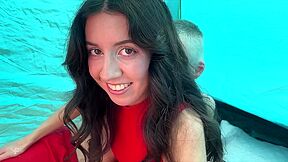 A Husband And Two Strangers Fuck A Slutty Slut Hard In A Tent And Cum In Her Mouth