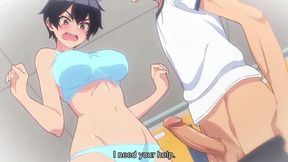 Horny classmates sneak into the empty classroom where she helps his throbbing cock get relief