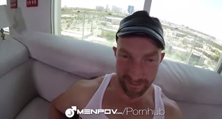 MenPOV Tied Up Dick Sucking Fun Gets Messy