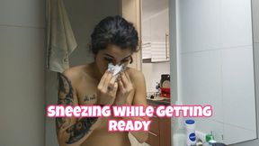 Sneezing while Getting Ready - 4K Version