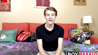 Young man ramming his own ass and touching his large cock