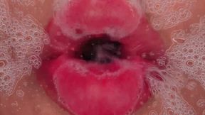 Extreme Close Ups Post Cum Play On Glass