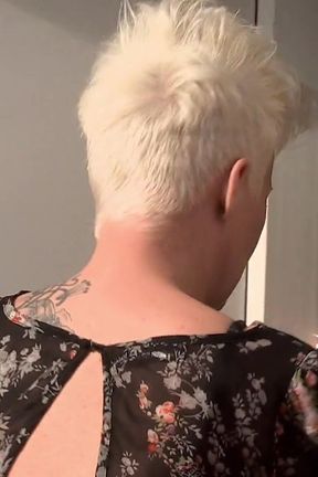 BIg ass blonde loves sucking his cock